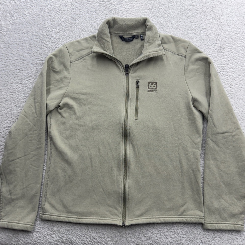 66 North Iceland Vik Jacket Womens Medium Sage Green Full Zip Fleece K11159-820